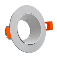 ARO GU10/MR16 RECUADO REDONDO BRANCO PVC