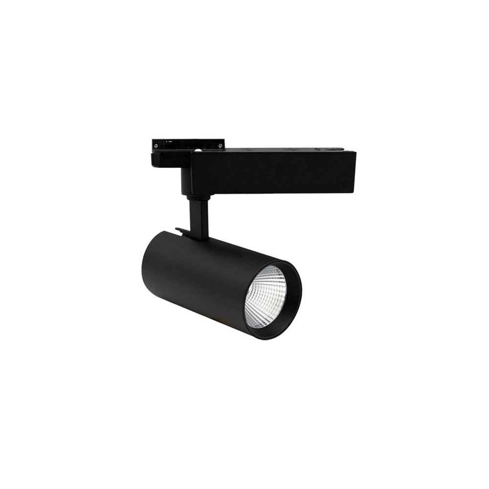 PROJ. DE CALHA MONOFÁSICO SERIE L PRETO 15W 4200K