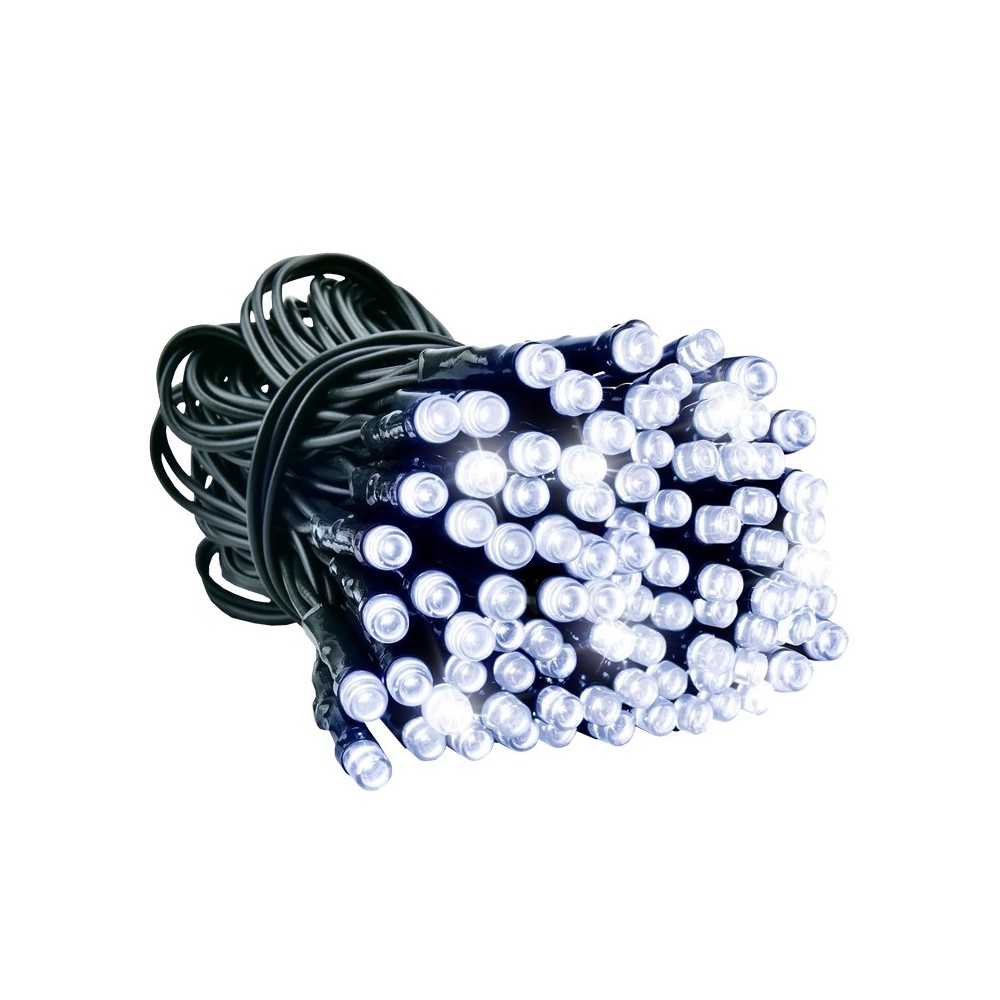 SERIE DE NATAL PILHAS 100LEDS 6400K IP65