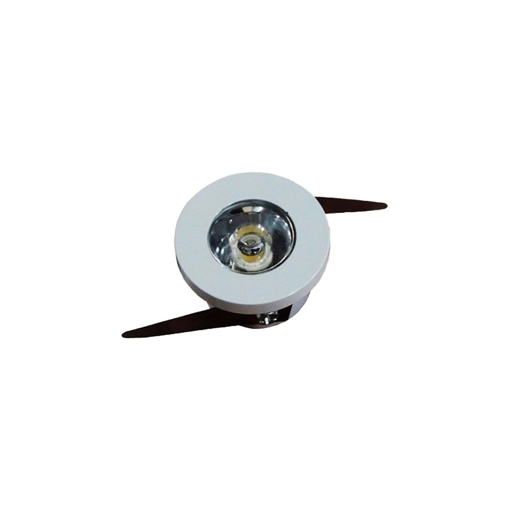 SPOT LED EMBUTIR REDONDO BRANCO 1W 3000K