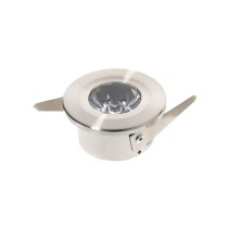 SPOT LED EMBUTIR REDONDO NÍQUEL 1W AZUL