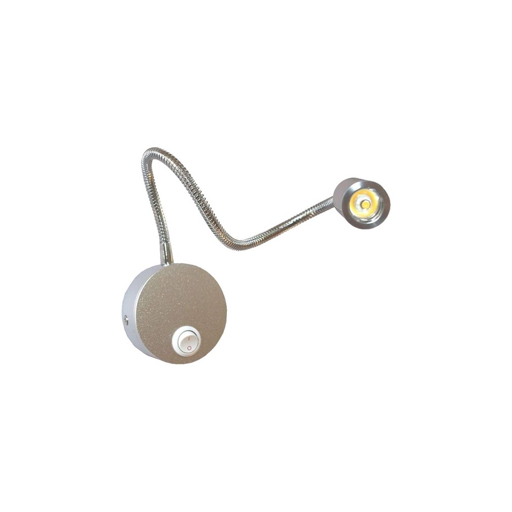 SPOT LED SALIENTE ALUMÍNIO C/BASE 3W 3000K