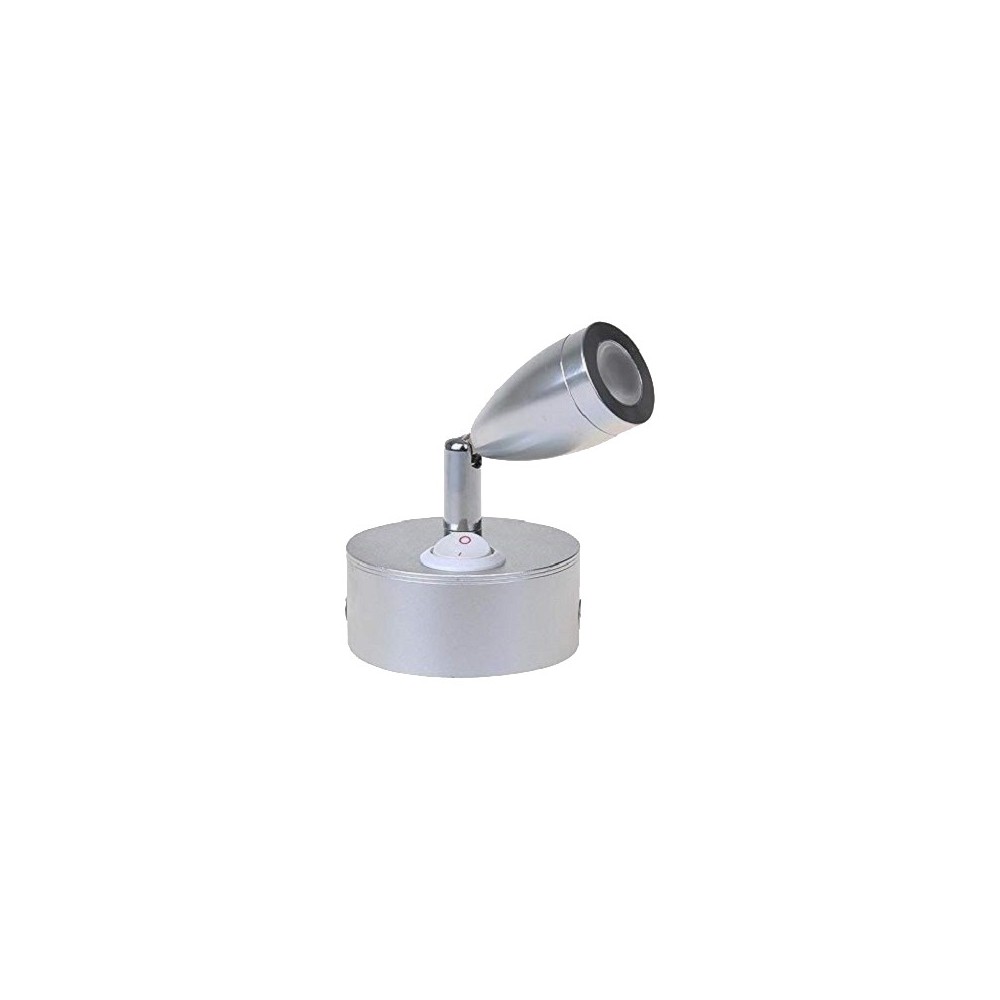 SPOT LED SALIENTE C/BUTÃO ALUMÍNIO 3W 3000K