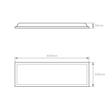 PAINEL LED EMBUTIR 600X300 32W CCT S25