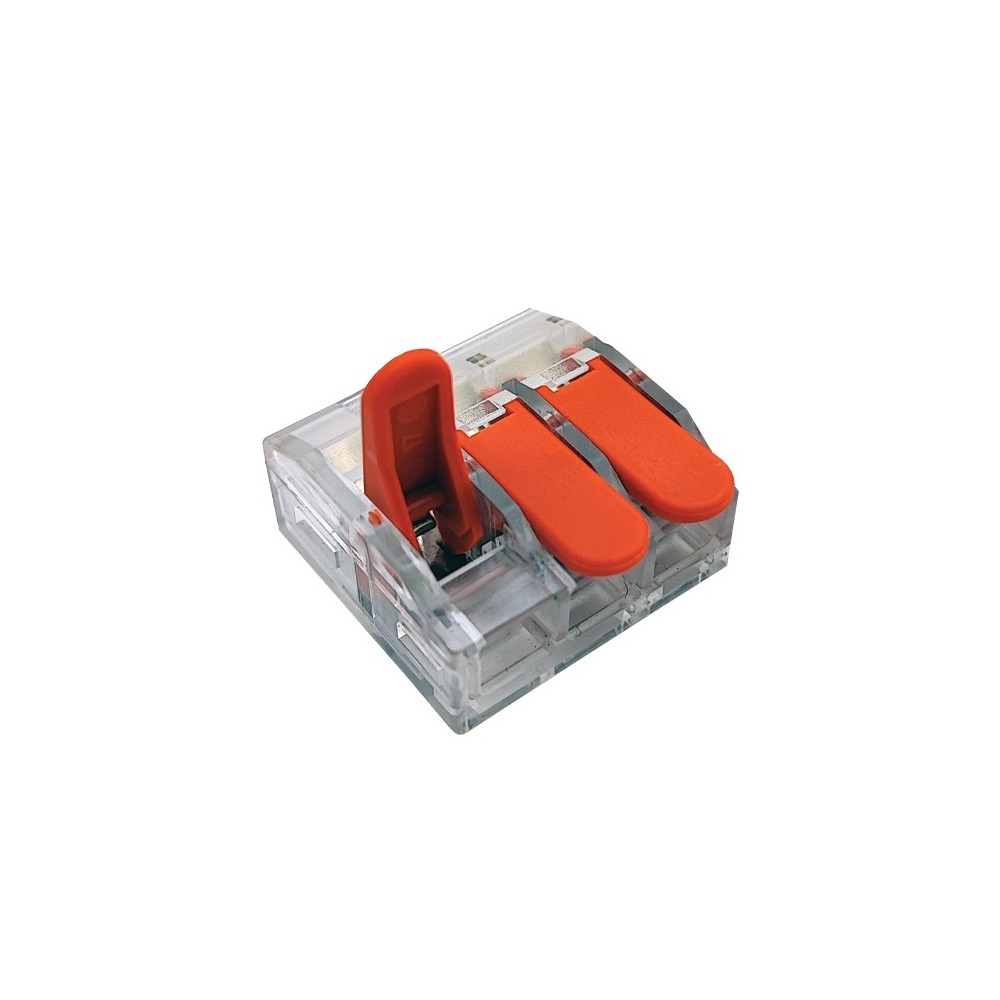 LIGADOR PARA FIO FLEXÍVEL 3 ENTRADAS 6mm