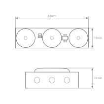 MODULO RGB  3LEDS 1.2W 12V IP68 PACK40