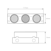 MODULO MED 3LEDS 4W 6400K 220V IP67 PACK20