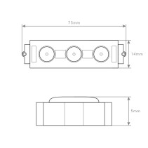 MODULO MINI 3LEDS 1W 6400K 12V IP68 PACK20