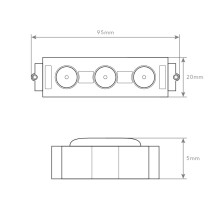 MODULO MINI 3LEDS 2W 6400K 220V IP67 PACK20