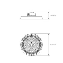UFO LUXIDUS PRETO PHILIPS 5 ANOS 200W 5000K S25