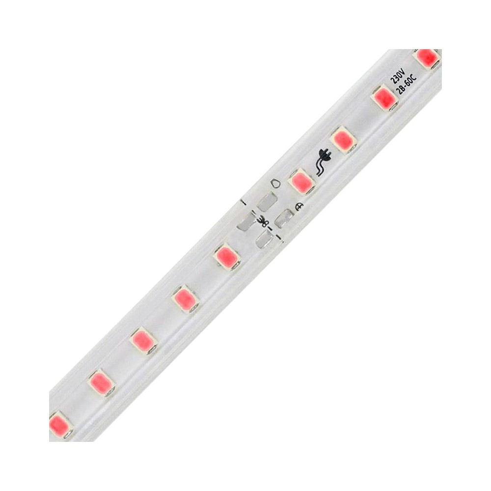 FITA LED 2835 120 LEDS 12W 220V IP65 10-10CM VERMELHO