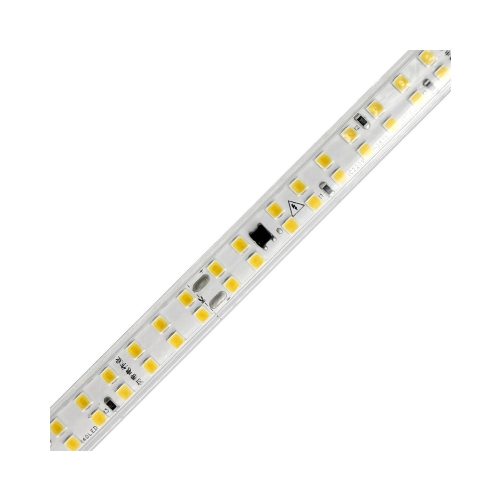 FITA LED DUPLA 2835 240 LEDS 20W 220V IP65 10-10CM 3000K
