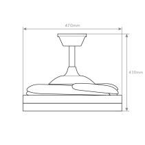 VENTILADOR DE TETO 8876 LED 30W CCT S25