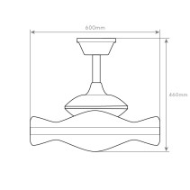VENTILADOR DE TETO 9822 LED 180W CCT S25