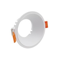 ARO GU10/MR16 RECUADO REDONDO BRANCO PVC ( NOVO )