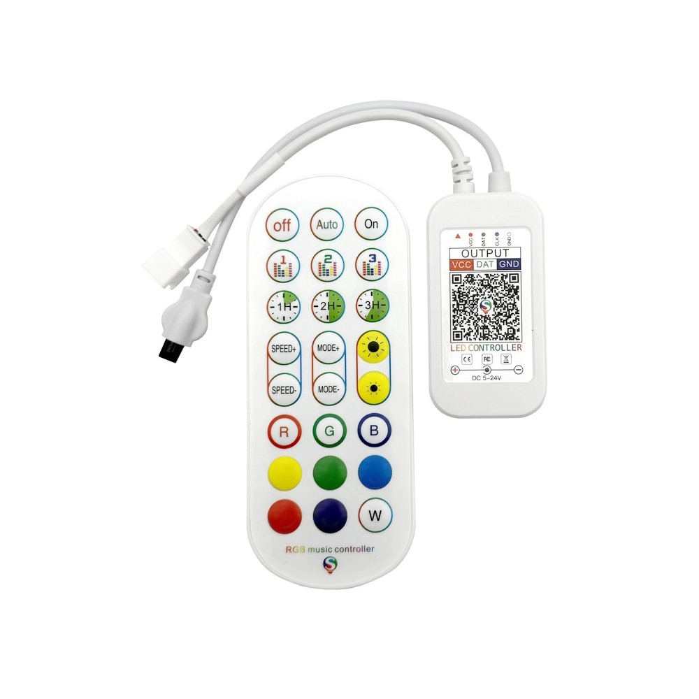 CONTROLADOR RGB IC DIGITAL C/MICROFONE E APP IP20