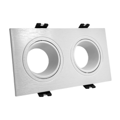 ARO GU10/MR16 RETANGULAR BRANCO DUPLO S24