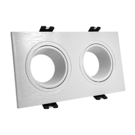 ARO GU10/MR16 RETANGULAR BRANCO DUPLO S24