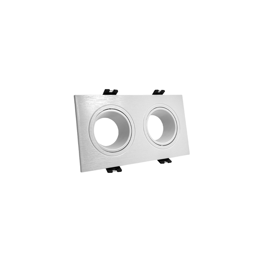 ARO GU10/MR16 RETANGULAR BRANCO DUPLO S24