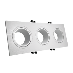 ARO GU10/MR16 RETANGULAR BRANCO TRIPLO