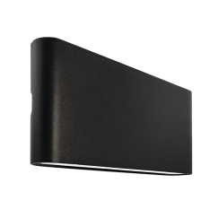 APLIQUE 6W + 6W PRETO 3000K