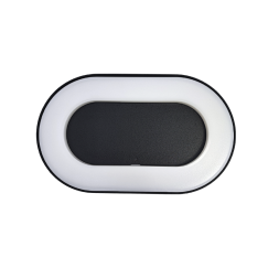 APLIQUE OVAL PRETO 12W 4200K