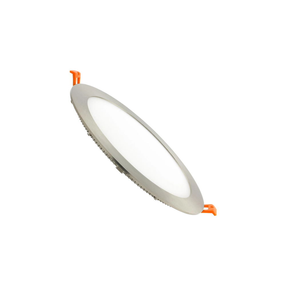 PAINEL LED EMBUTIR 12W REDONDO NIQUEL 3CCT