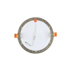 PAINEL LED EMBUTIR 12W REDONDO NIQUEL 3CCT