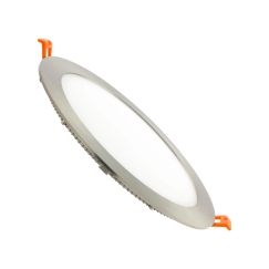 PAINEL LED EMBUTIR 18W REDONDO NIQUEL 3CCT