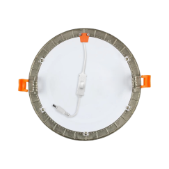 PAINEL LED EMBUTIR 18W REDONDO NIQUEL 3CCT