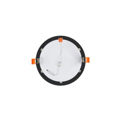 PAINEL LED EMBUTIR 6W REDONDO PRETO 3CCT
