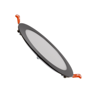 PAINEL LED EMBUTIR 12W REDONDO PRETO 3CCT