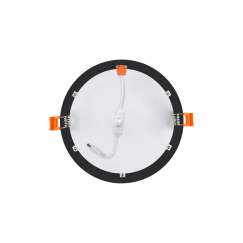 PAINEL LED EMBUTIR 12W REDONDO PRETO 3CCT