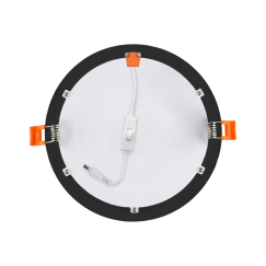 PAINEL LED EMBUTIR 18W REDONDO PRETO 3CCT