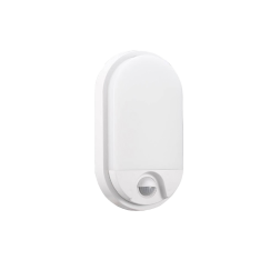 APLIQUE OVAL SLIM  C/SENSOR 15W PVC S24