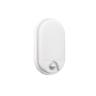 APLIQUE OVAL SLIM  C/SENSOR 15W PVC S24