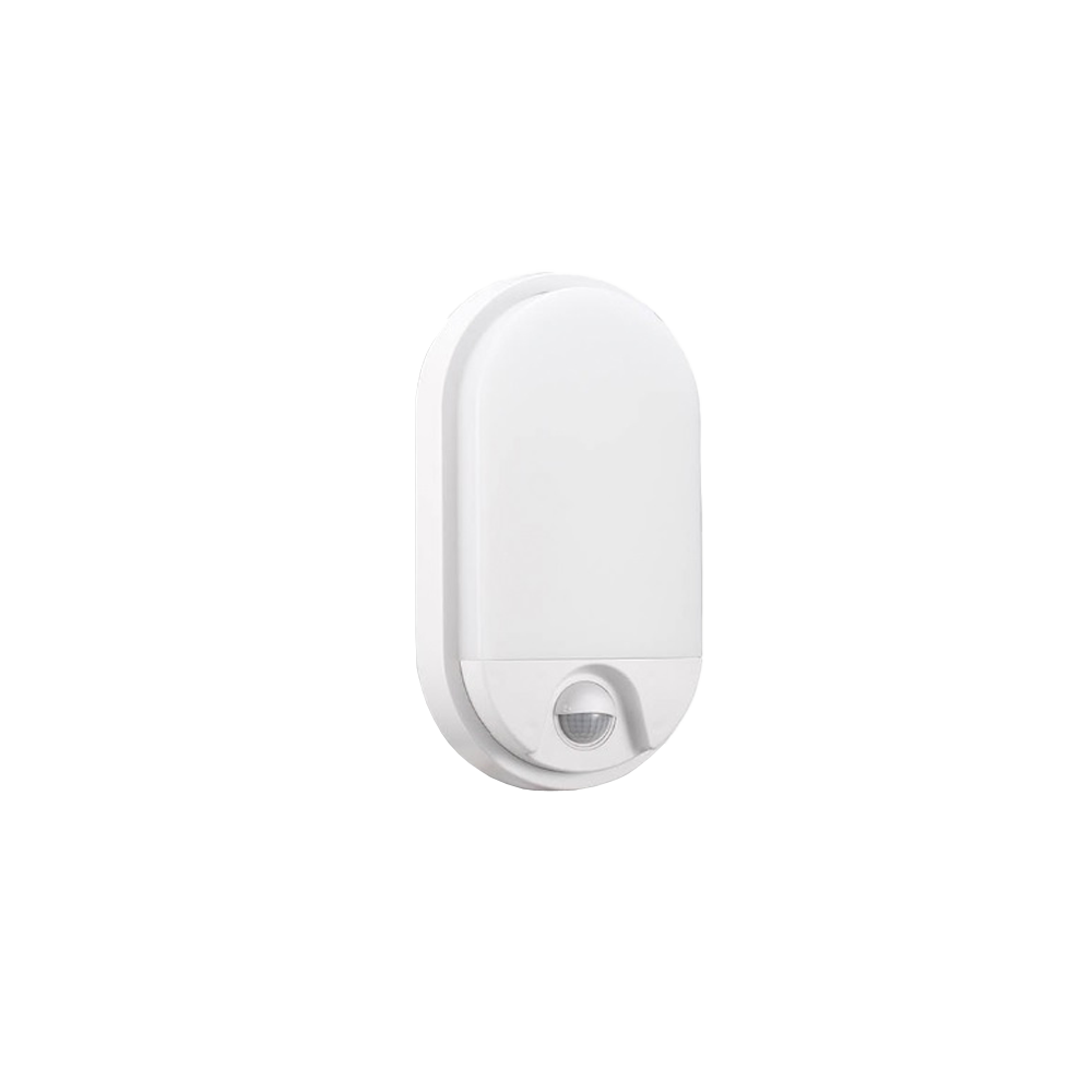 APLIQUE OVAL SLIM  C/SENSOR 15W PVC S24
