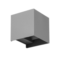 APLIQUE LED CUBO CINZA 10W 3000K
