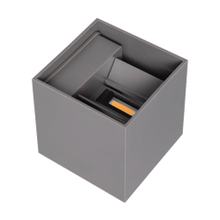 APLIQUE LED CUBO CINZA 10W 3000K