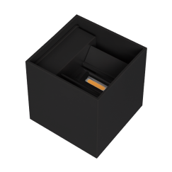 APLIQUE LED CUBO PRETO 10W 4200K